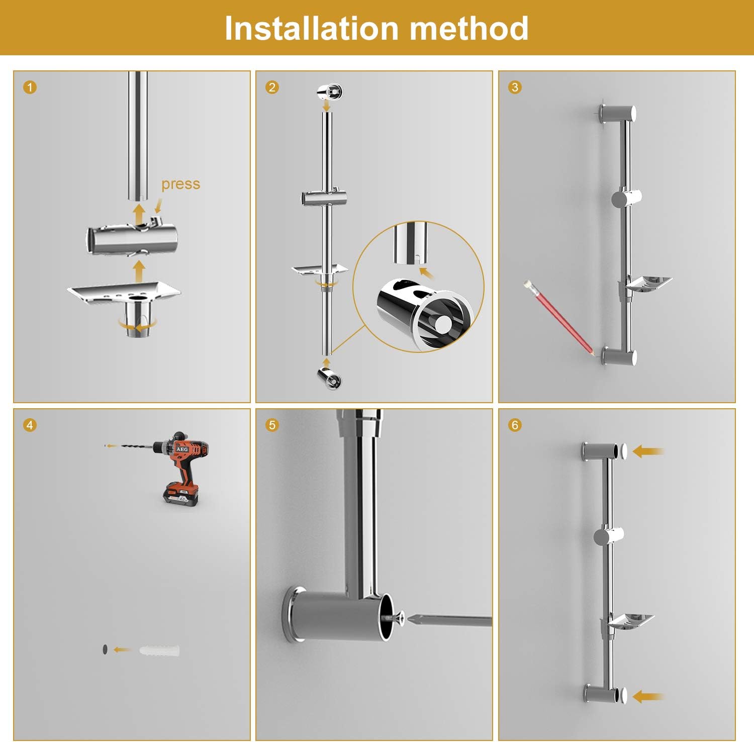 Thumbnail 4 de Ibergrif M20903 Shower Riser Kit review