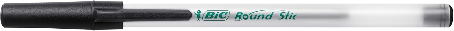 Thumbnail 3 de BIC Round Stic ECOlutions Stylos-Bille Pointe Moyenne 1,0 mm – Noir, boîte de 60