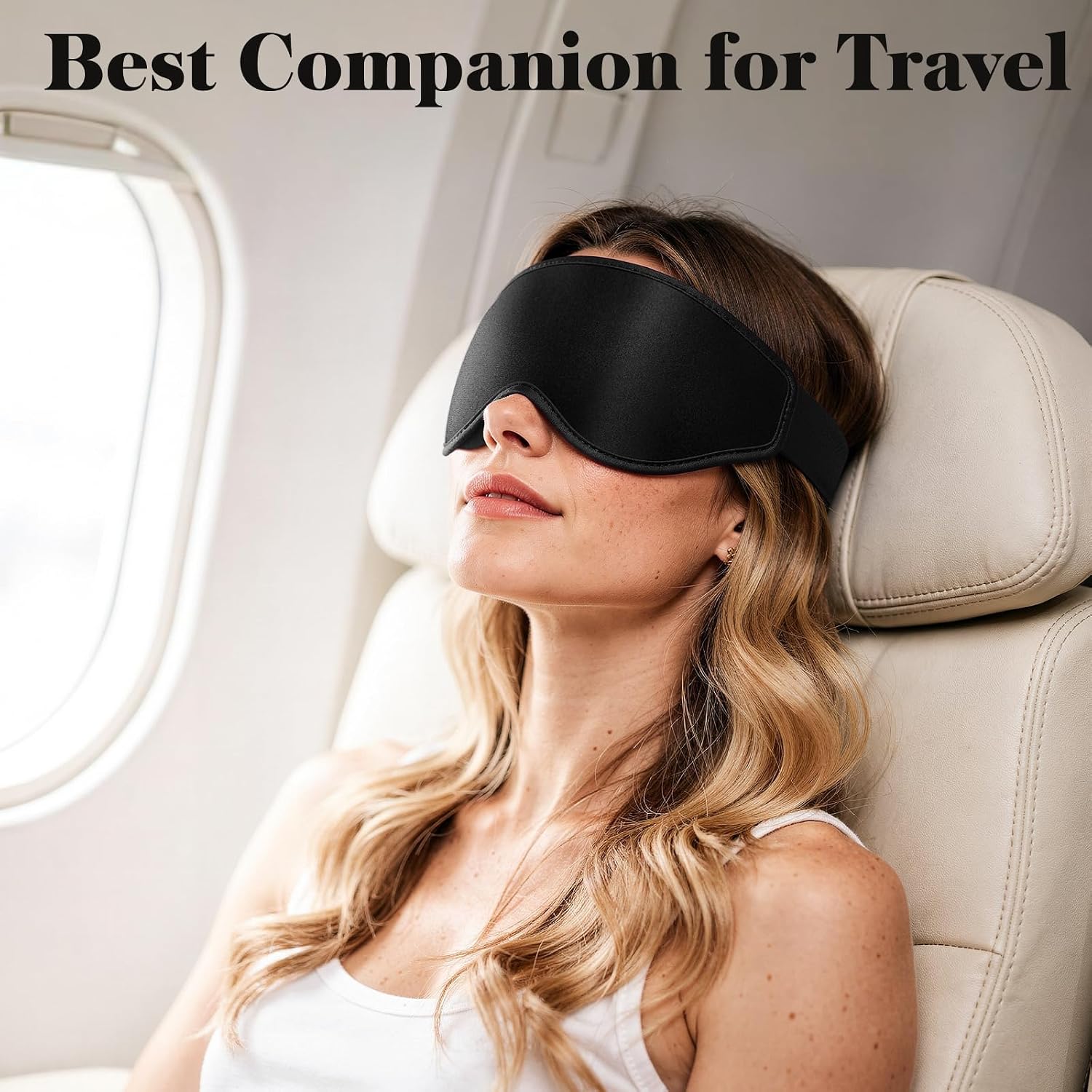 Thumbnail 6 de Fygrip 3D Eye Mask Sleep Mask (Black) — 100% pressure-free, light block-out sleep & travel eye cover