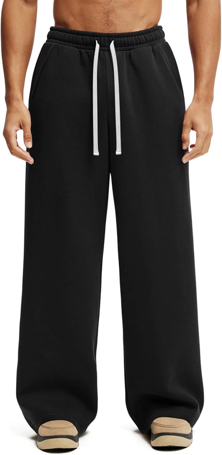 Thumbnail 4 de HeSaYep Men's Fleece Lined Sweatpants — Baggy Lounge Pants