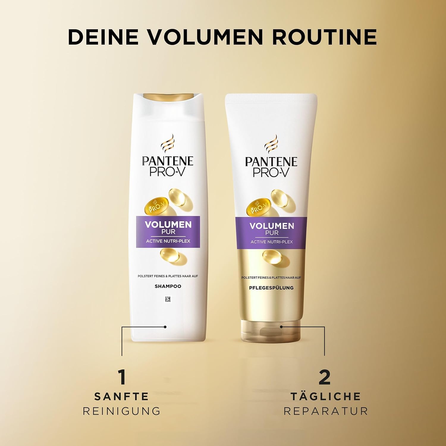 Thumbnail 3 de Pantene Pro-V Volumen Pur Shampoo 1000 ml Pumpspender – Für feines, plattes Haar