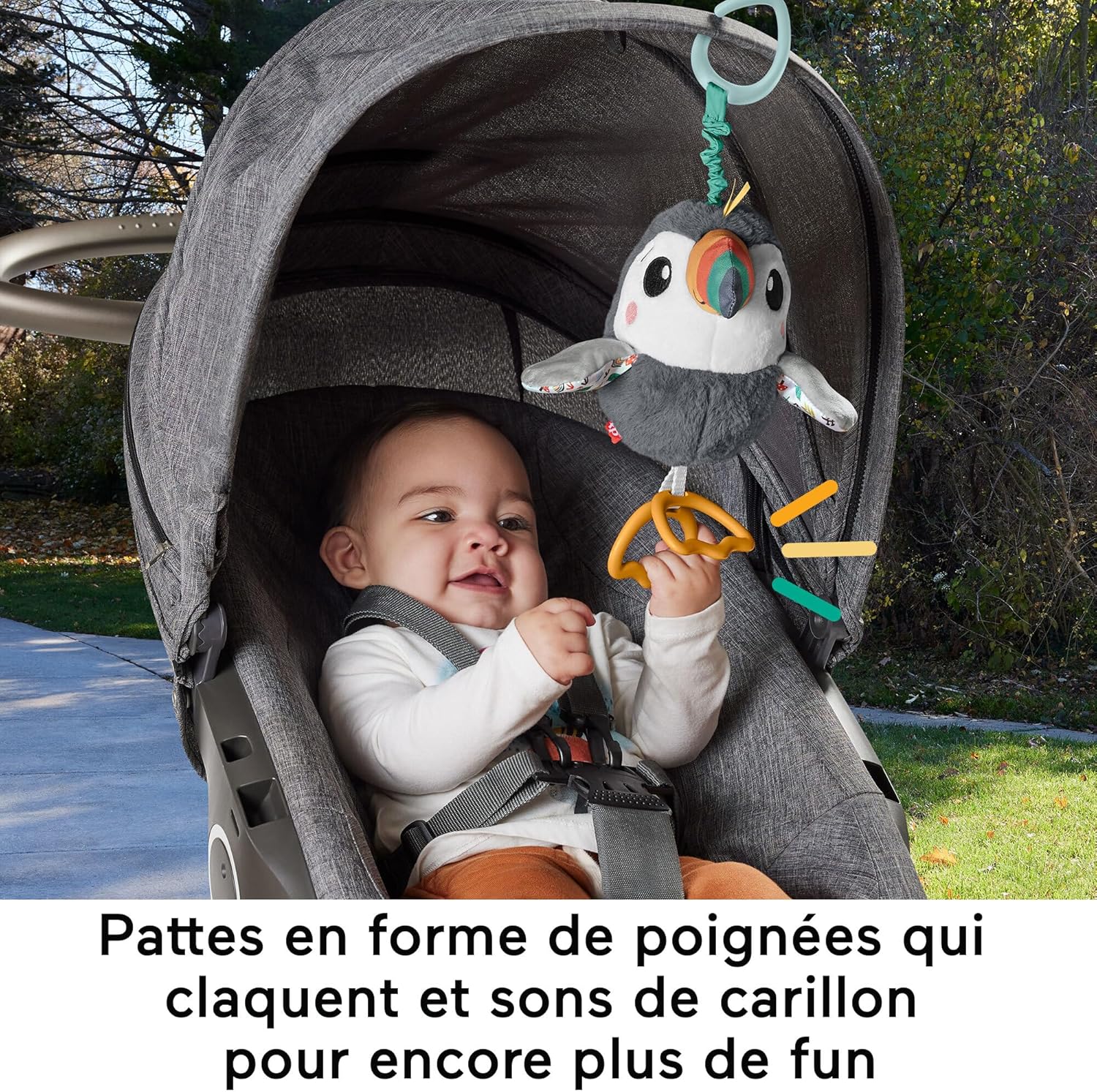 Thumbnail 3 de Fisher-Price Toucan à agiter partout (HNX66) – jouet en peluche sensoriel dès la naissance
