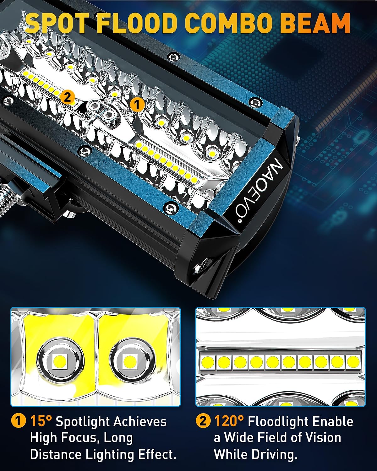 Thumbnail 3 de NAOEVO LED light bar 7-inch