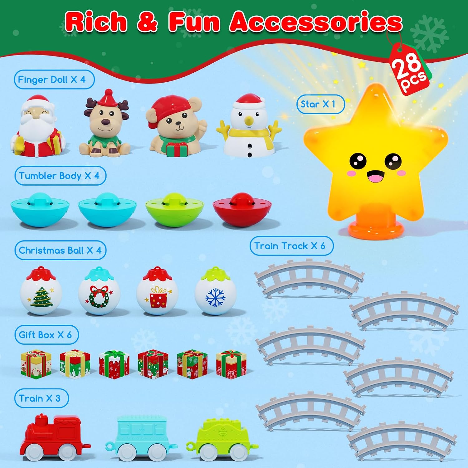 Thumbnail 6 de Surelect 988-838A1 Christmas Tree Toy with Musical Light-Up Star and Train