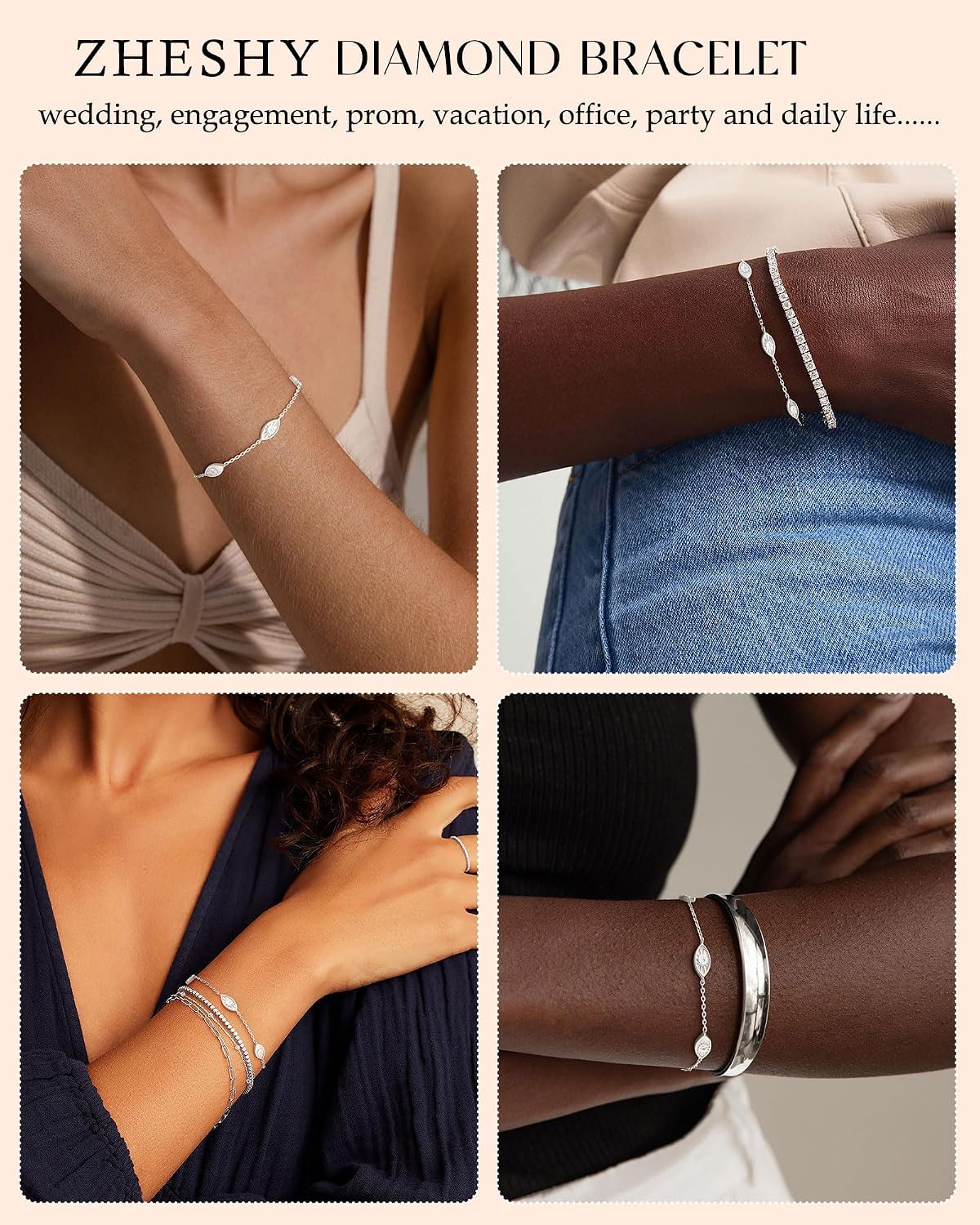 Thumbnail 4 de ZHESHY Bracelet Femme 16 cm réglable