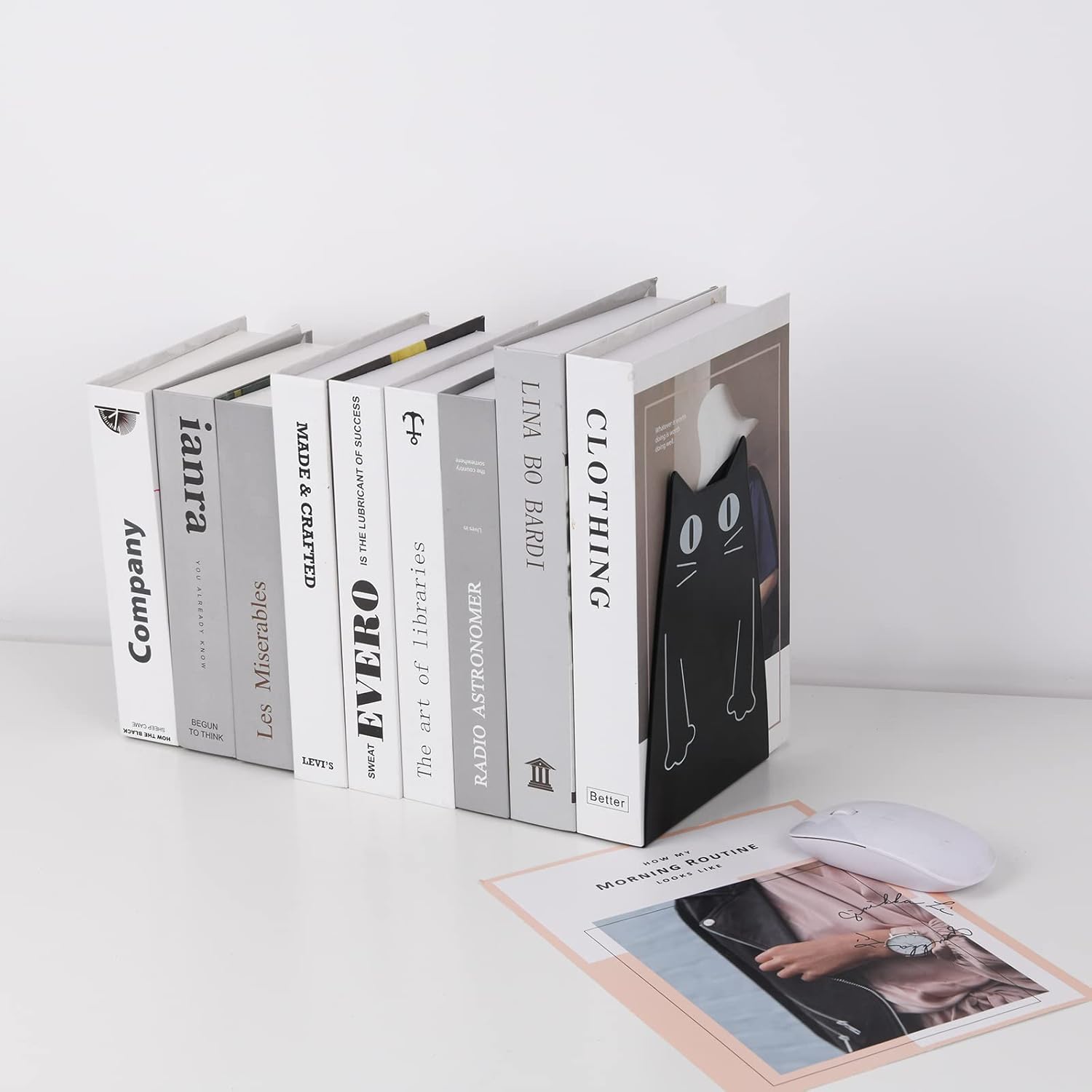 Thumbnail 4 de Hisredsun Cute Cat Metal Book End – Large Heavy-Duty Cat Bookends for Shelves