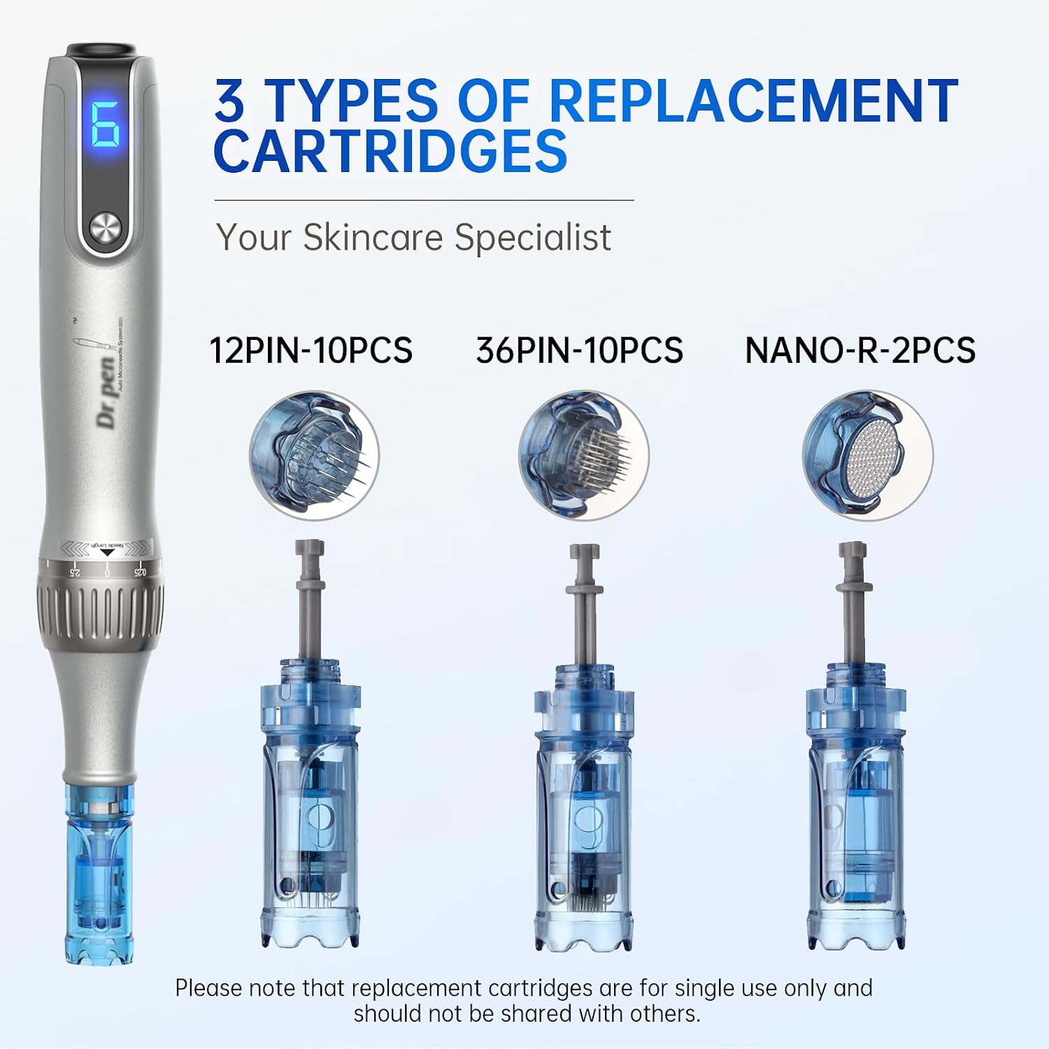 Detalle 2 de M8S Microneedling Pen Elektrisch 0-2,5 mm
