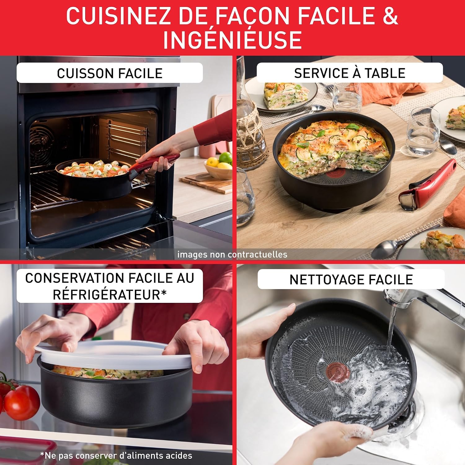 Detalle 2 de Tefal Ingenio Enjoy batterie 4 pièces