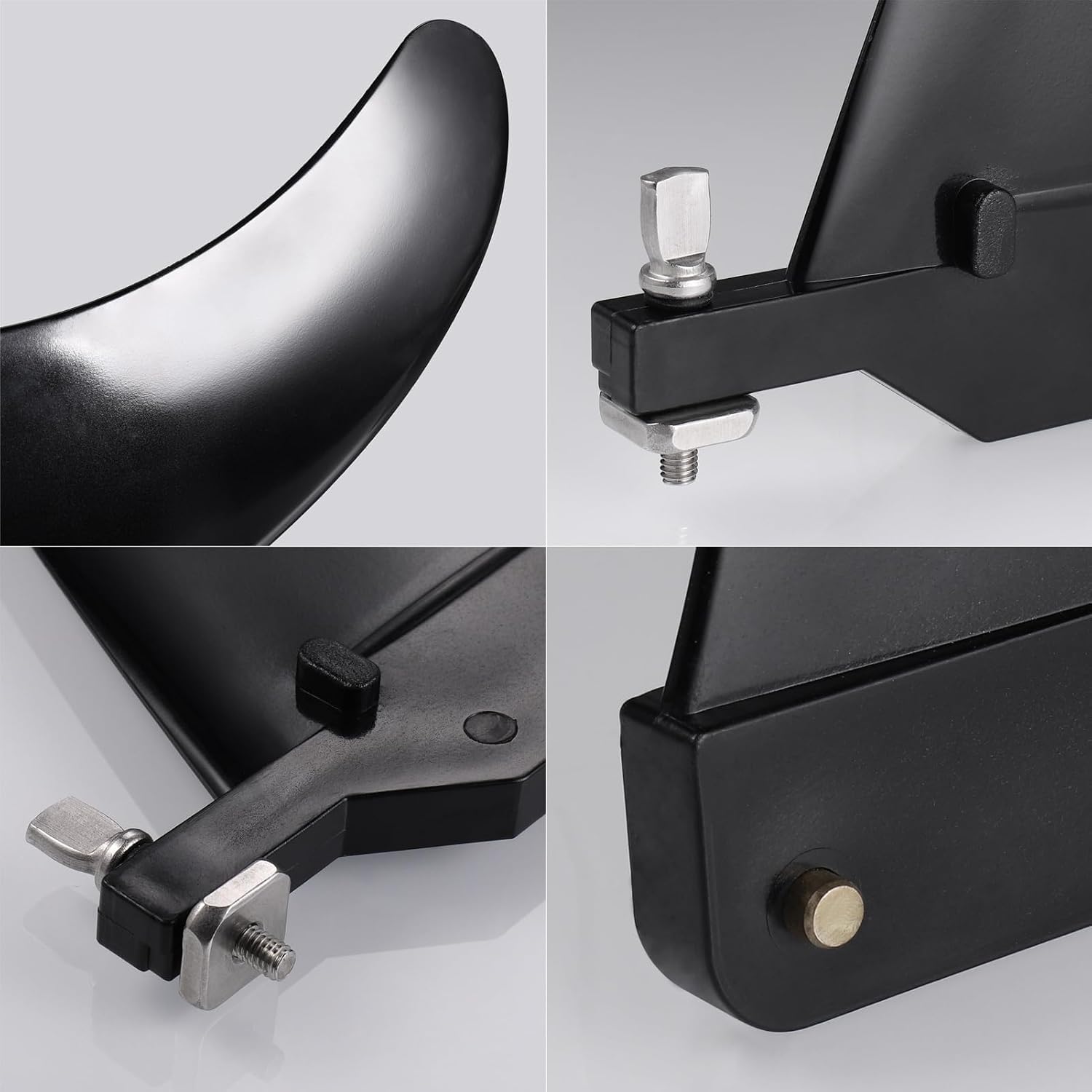 Detalle 2 de Zocipro 2 Stück SUP-Finnen, 9 Zoll – Abziehbare Surfbrettfinnen aus glasfaserverstärktem Nylon, inkl. Schrauben