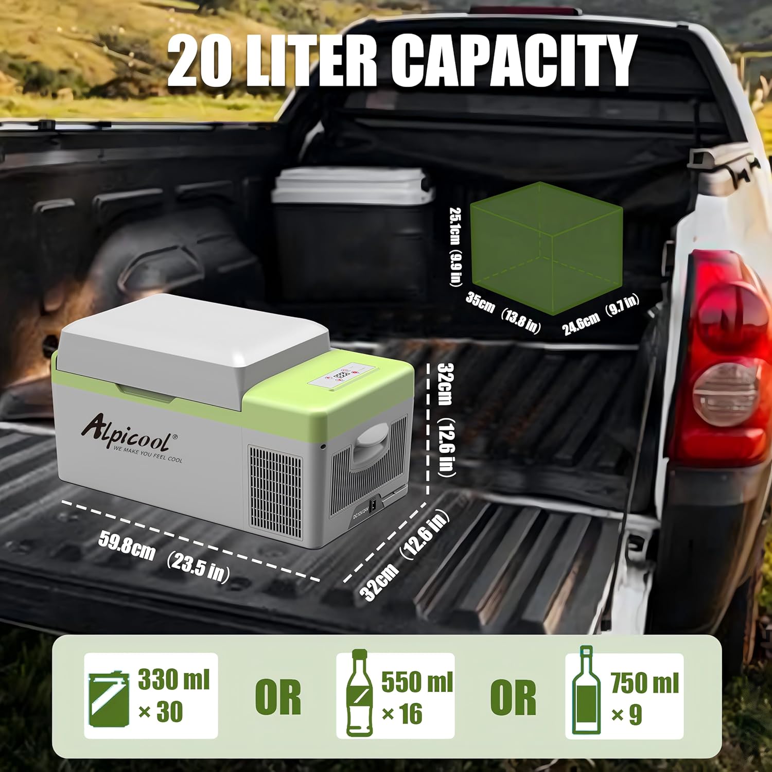 Thumbnail 4 de Alpicool Y20T 20L portable car fridge freezer