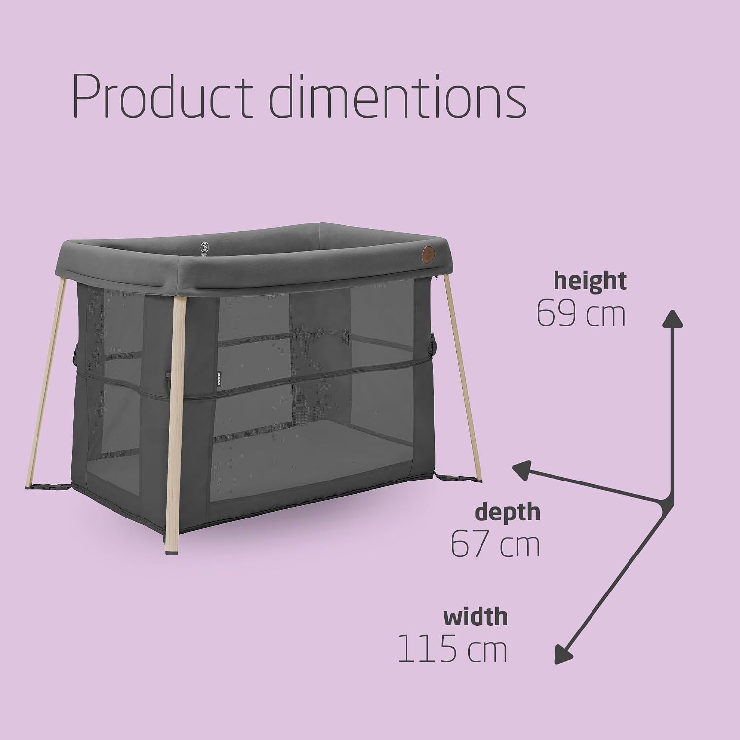 Detalle 2 de Maxi-Cosi Iris 2-in-1 Baby Travel Cot: a compact, lightweight sleep solution for 0–3 years