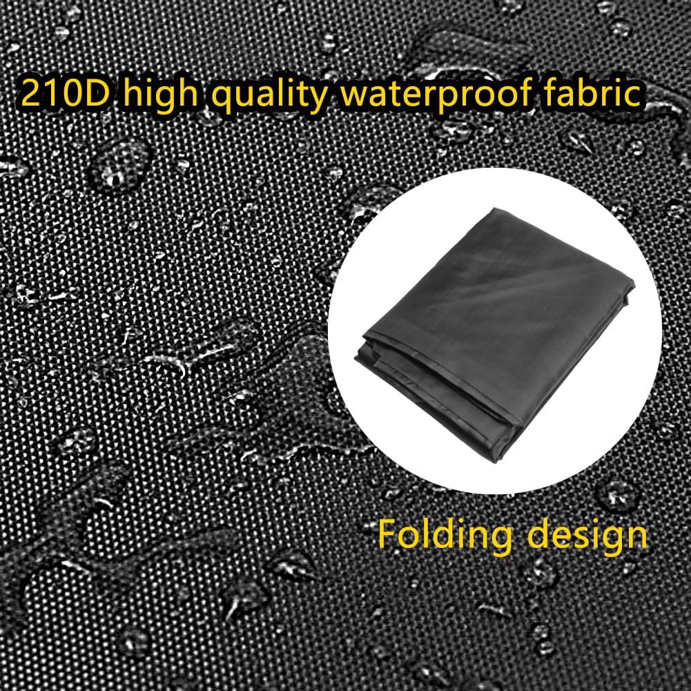 Thumbnail 4 de Sandkasten-Abdeckung wasserdicht aus 210D Oxford-Stoff (150 × 150 × 20 cm, schwarz) mit Kordelzug