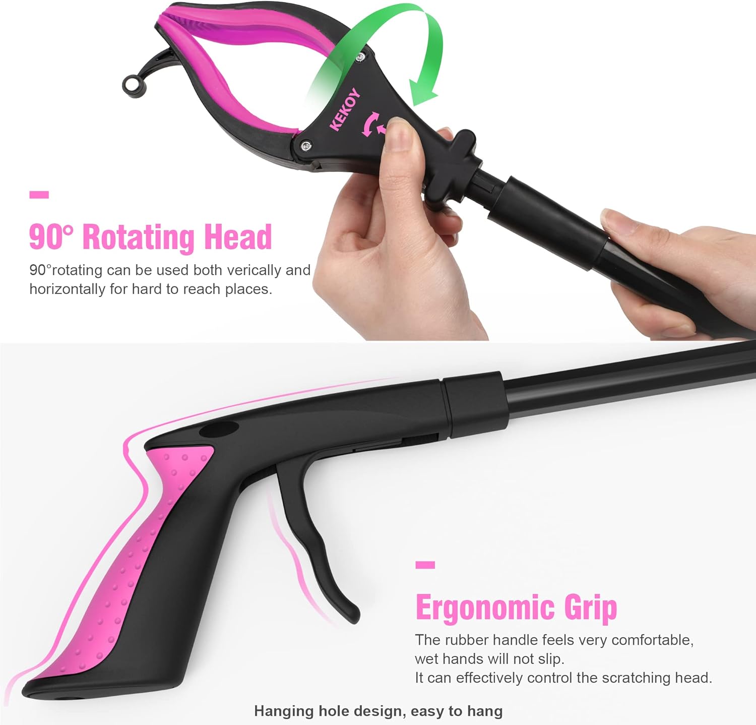 Thumbnail 6 de Kekoy 44'' Grabber Reacher Tool with Light – extra-long litter picker with headlight and rotating grab head