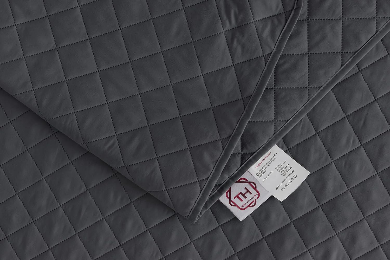 Thumbnail 6 de textil-home Copridivano con penisola sinistra CIRCUS 200 cm, trapuntato grigio (con bracciolo)