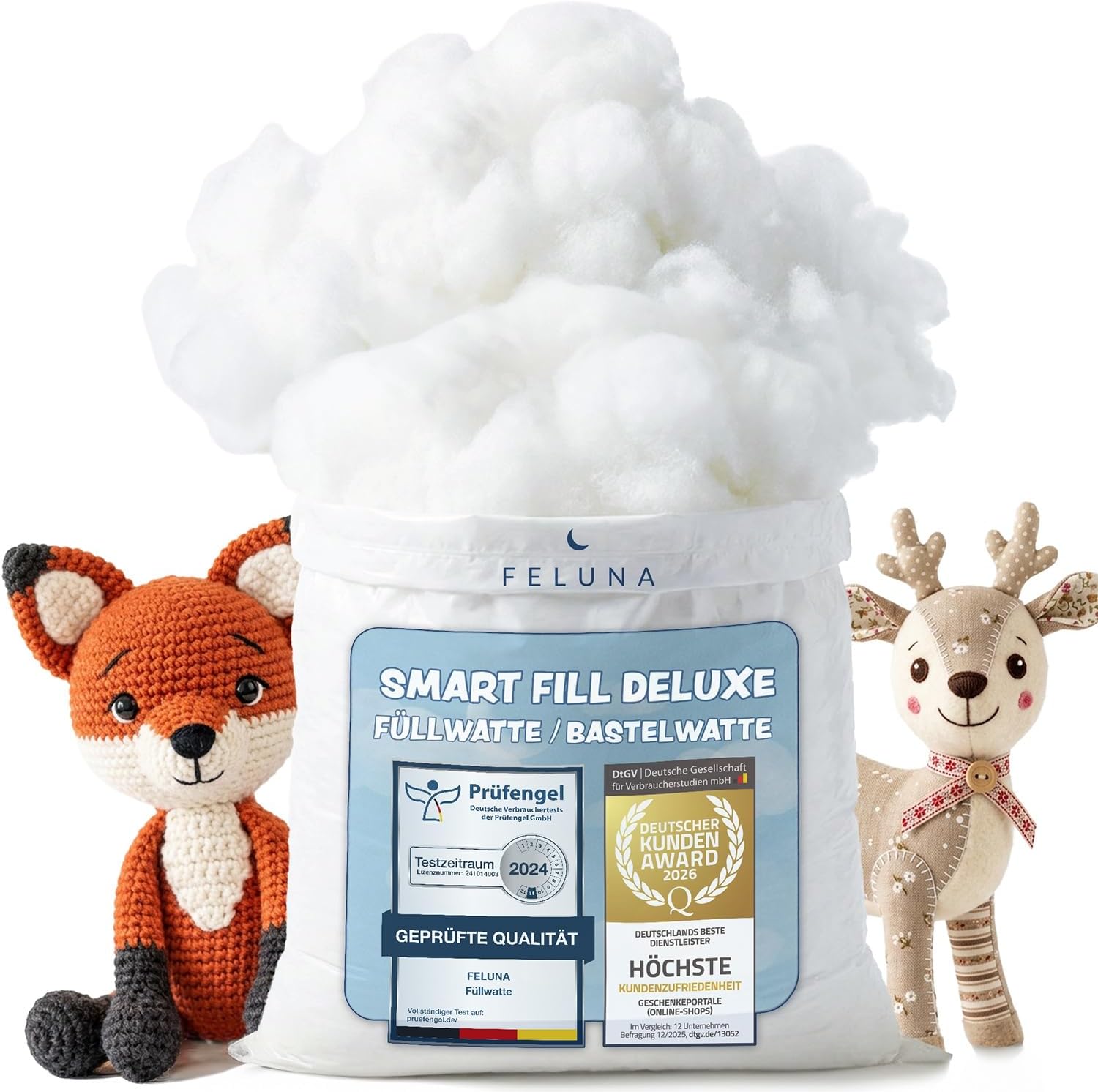Detalle de Feluna Smart Fill Deluxe 42856446356185 – polyesterfyllning, 0,5 kg