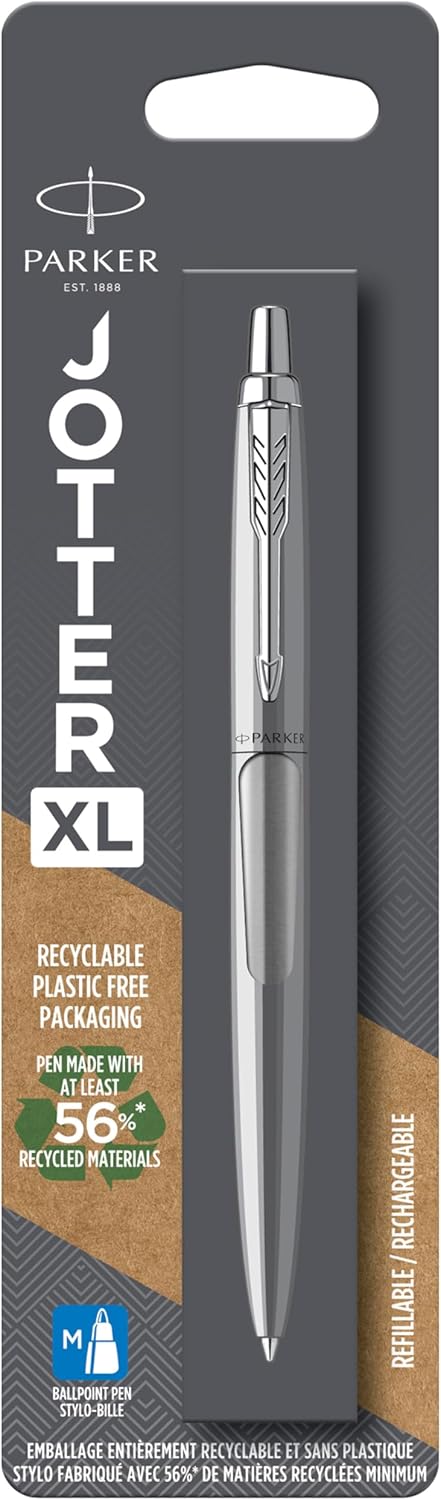 Detalle de PARKER Jotter XL Monochrome Edelstahl Blau – Kugelschreiber im Blister