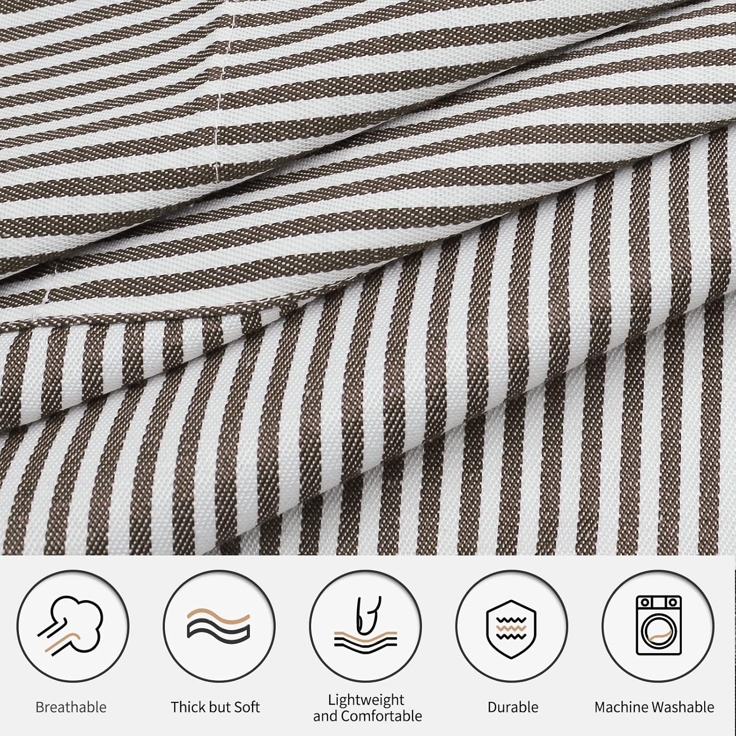 Detalle de NLUS Kitchen Aprons 2 Pack, 60% Cotton