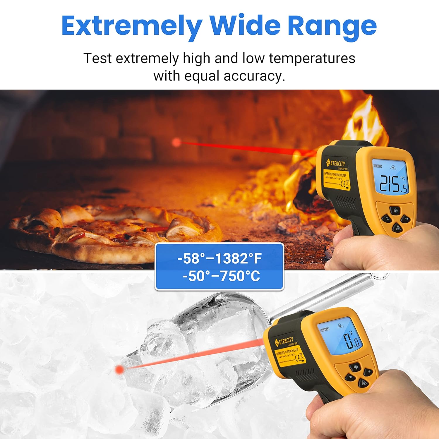 Detalle 1 de Etekcity Lasergrip 800 infrared thermometer -50°C