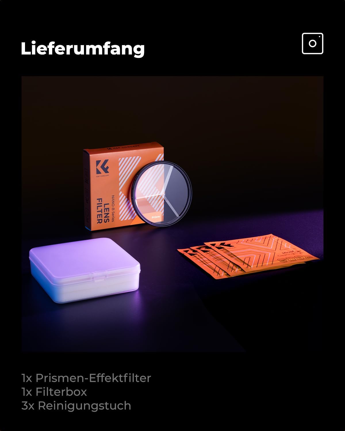 Thumbnail 6 de K&F CONCEPT 67mm Kaleidoskop Prisma Filter – Nano-B Serie