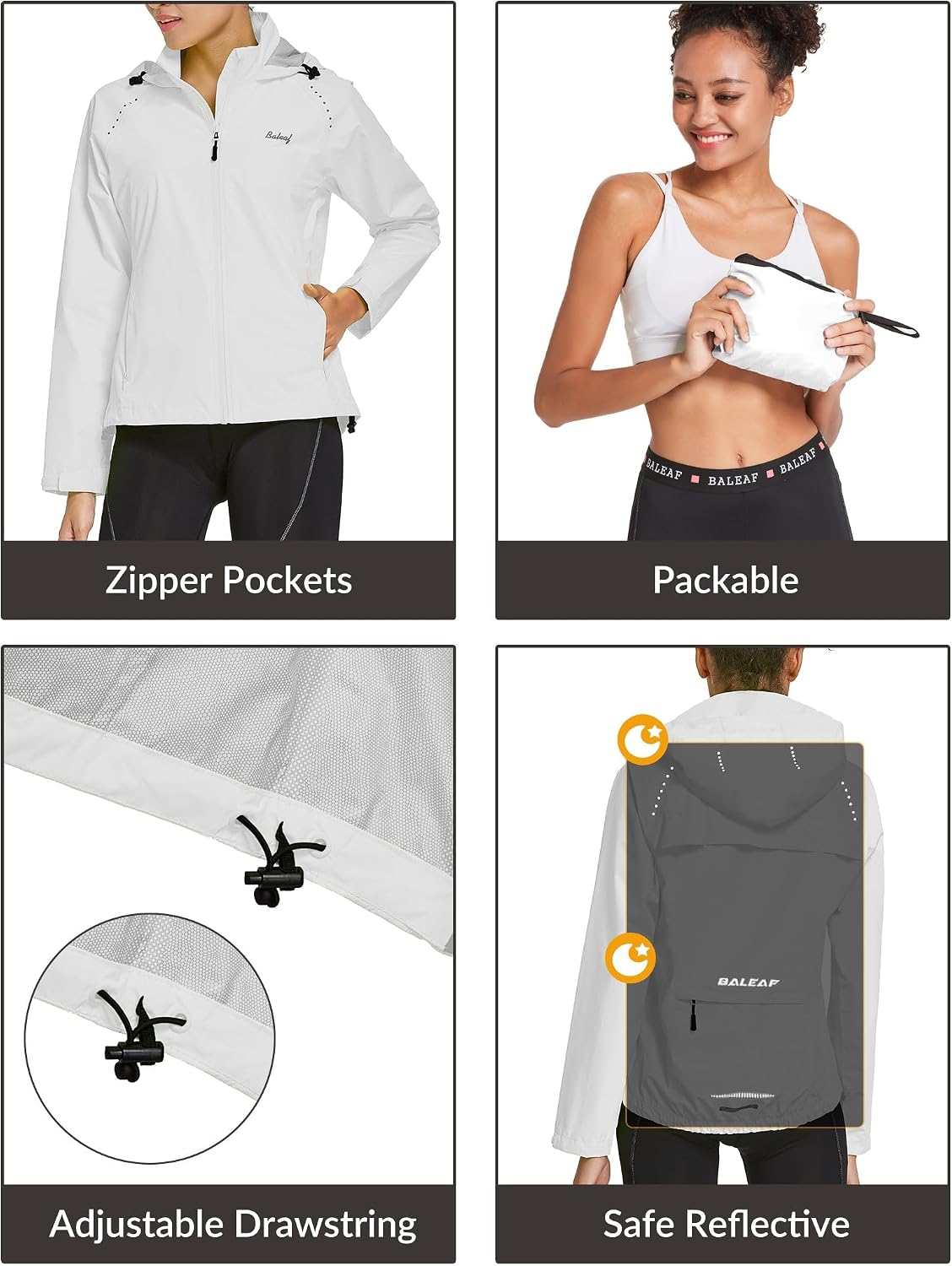 Thumbnail 5 de baleaf Women's Rain Jacket Waterproof Hooded Packable