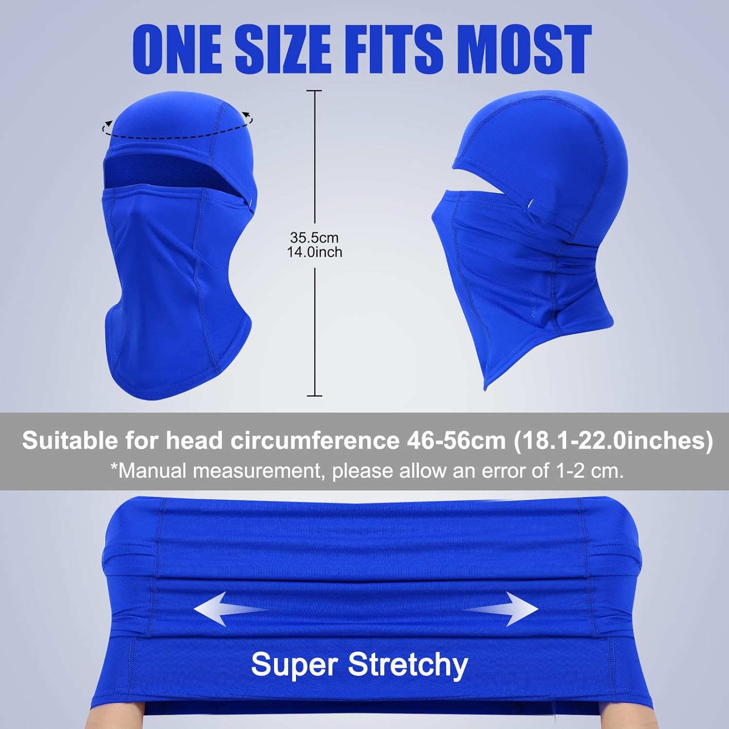 Thumbnail 6 de Beehow Balaclava Ski Masks Cover: warmer windproof neck scarf face mask for cold weather