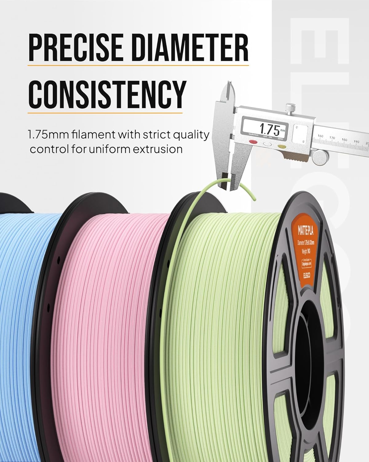Detalle de ELEGOO Matte PLA Filament 1kg 1.75mm