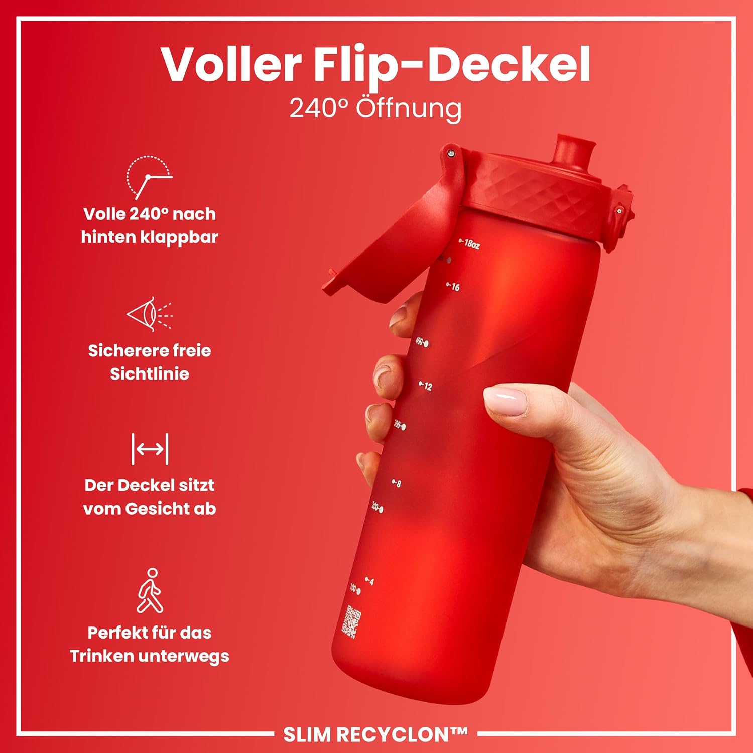 Detalle 2 de ION8 Trinkflasche Auslaufsicher đ„€