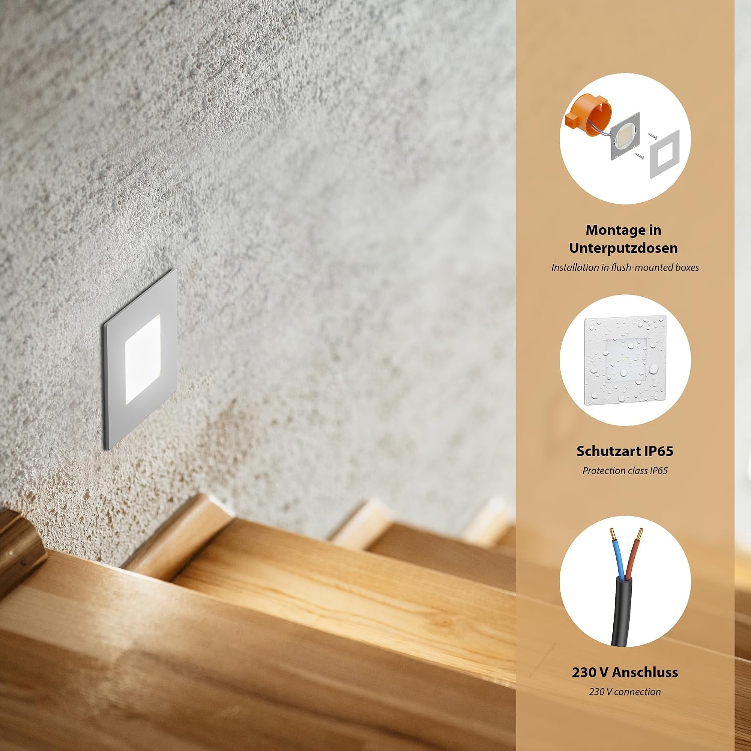 Detalle 2 de LEDScom.de FEX LED Treppenlicht 1,1 W