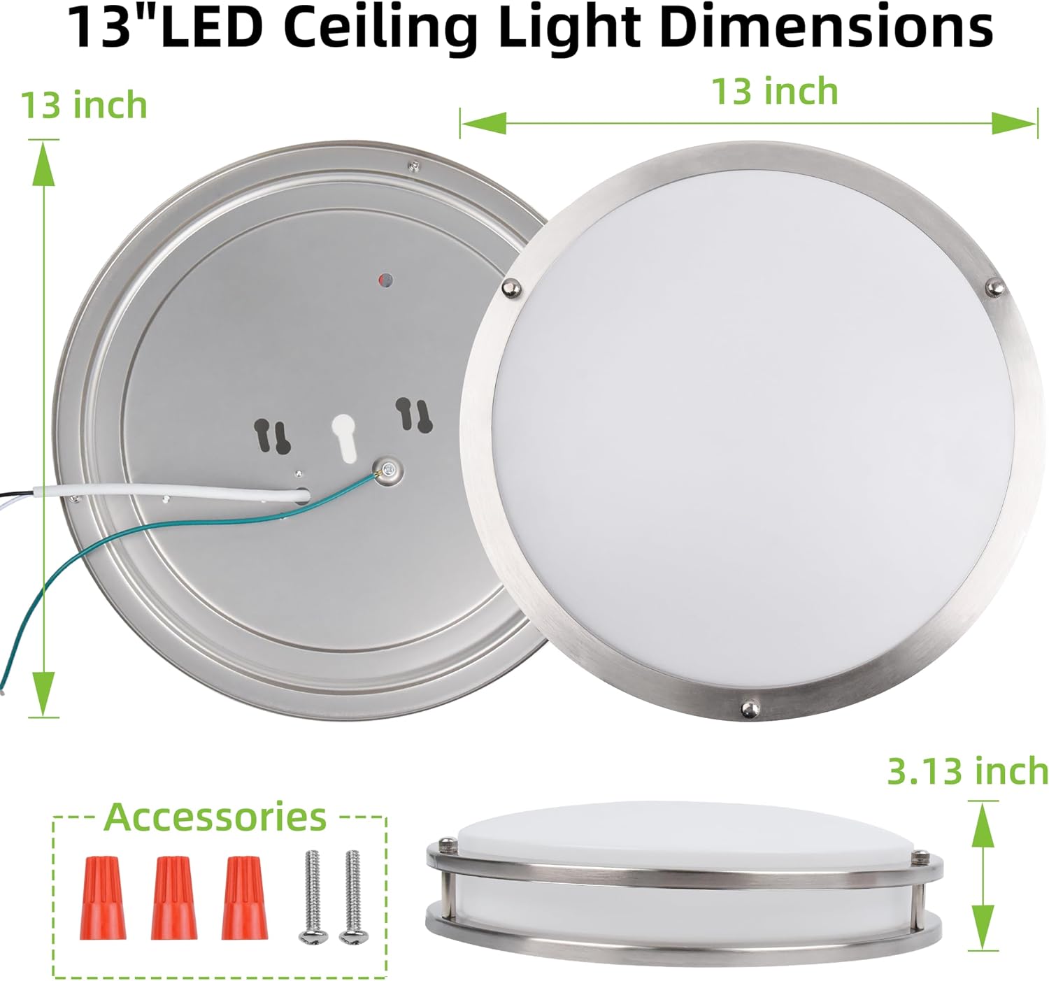 Thumbnail 6 de 13 inch Flush Mount LED Ceiling Light 1300 lm