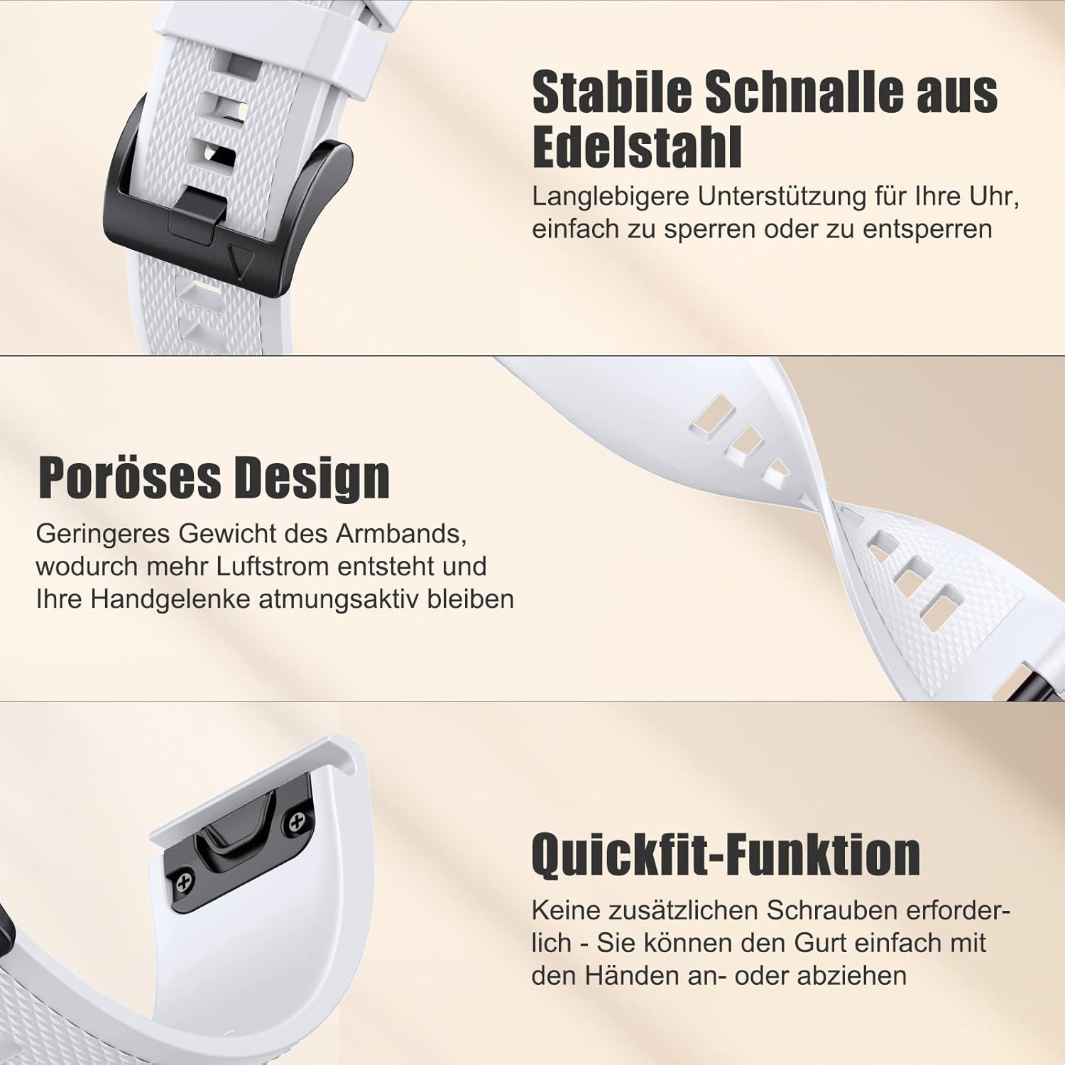 Thumbnail 1 de NotoCity Quickfit Armband 22 mm für Garmin Fenix 5/6/7, Epix 2 & mehr