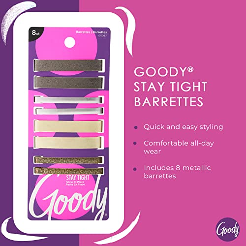 Detalle de Goody Stay Tight Hair Barrettes 8 ct hair clips đ