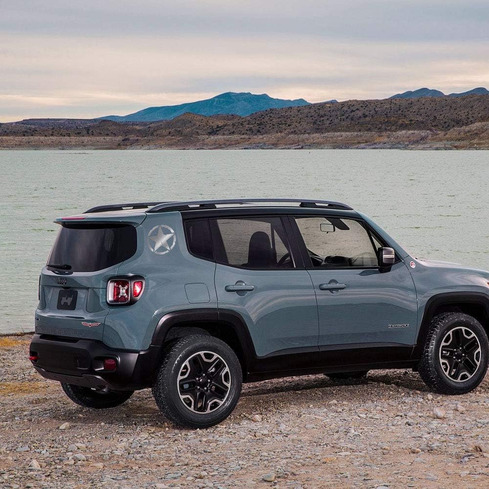 Detalle de Adesivi Stella Army 20 cm (2 pezzi) per Jeep Renegade – Nero Opaco