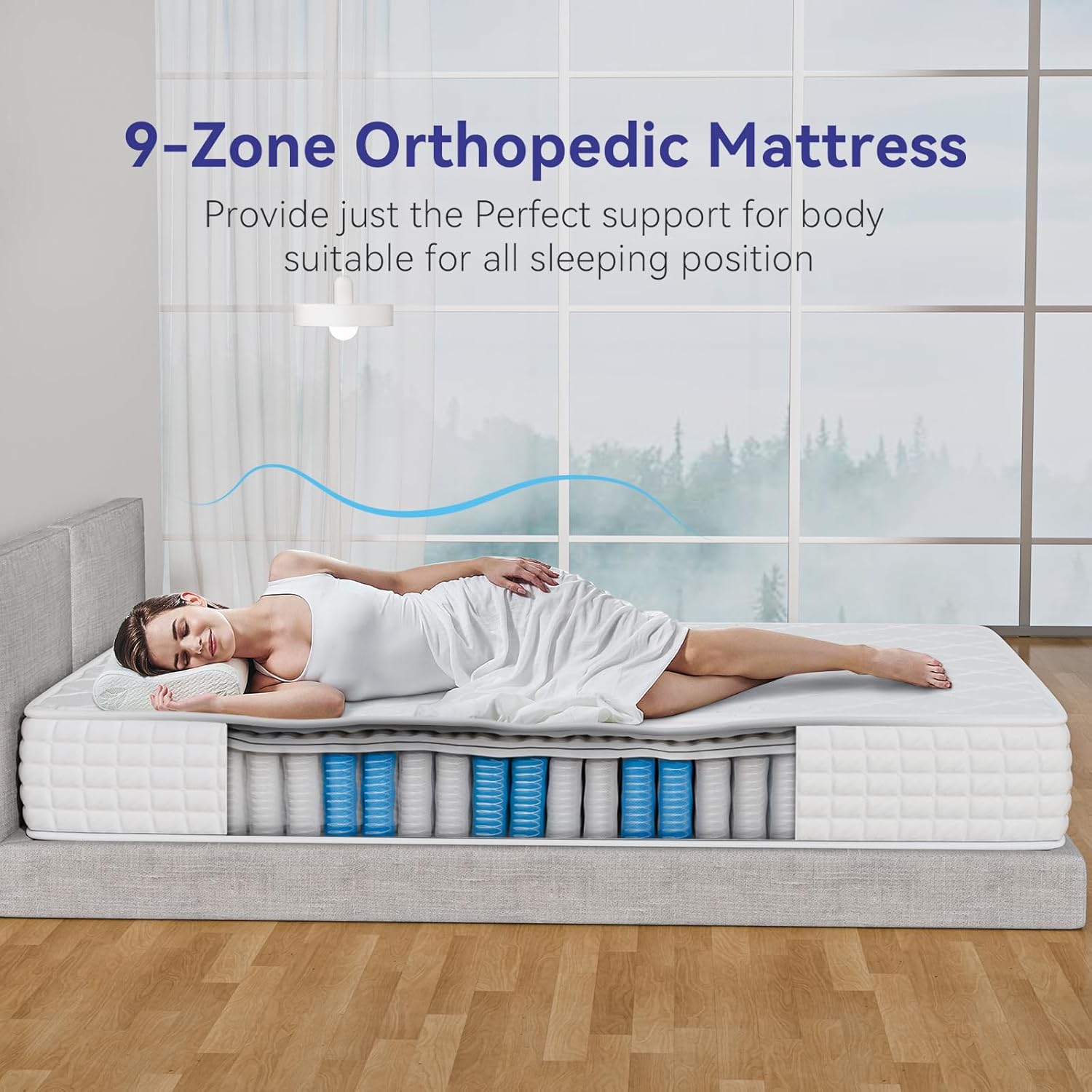 Thumbnail 3 de dosleeps Single Mattress 3FT 9-Zone Pocket Sprung 9.4 Inch mattress