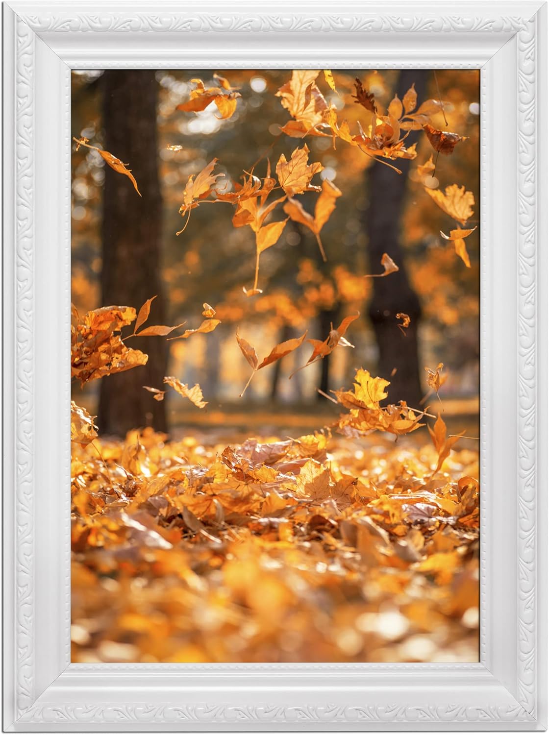 Thumbnail 5 de White A4 Ornate Shabby Chic Frame — Ready to Hang or Stand, MDF Backing, High Clarity Perspex