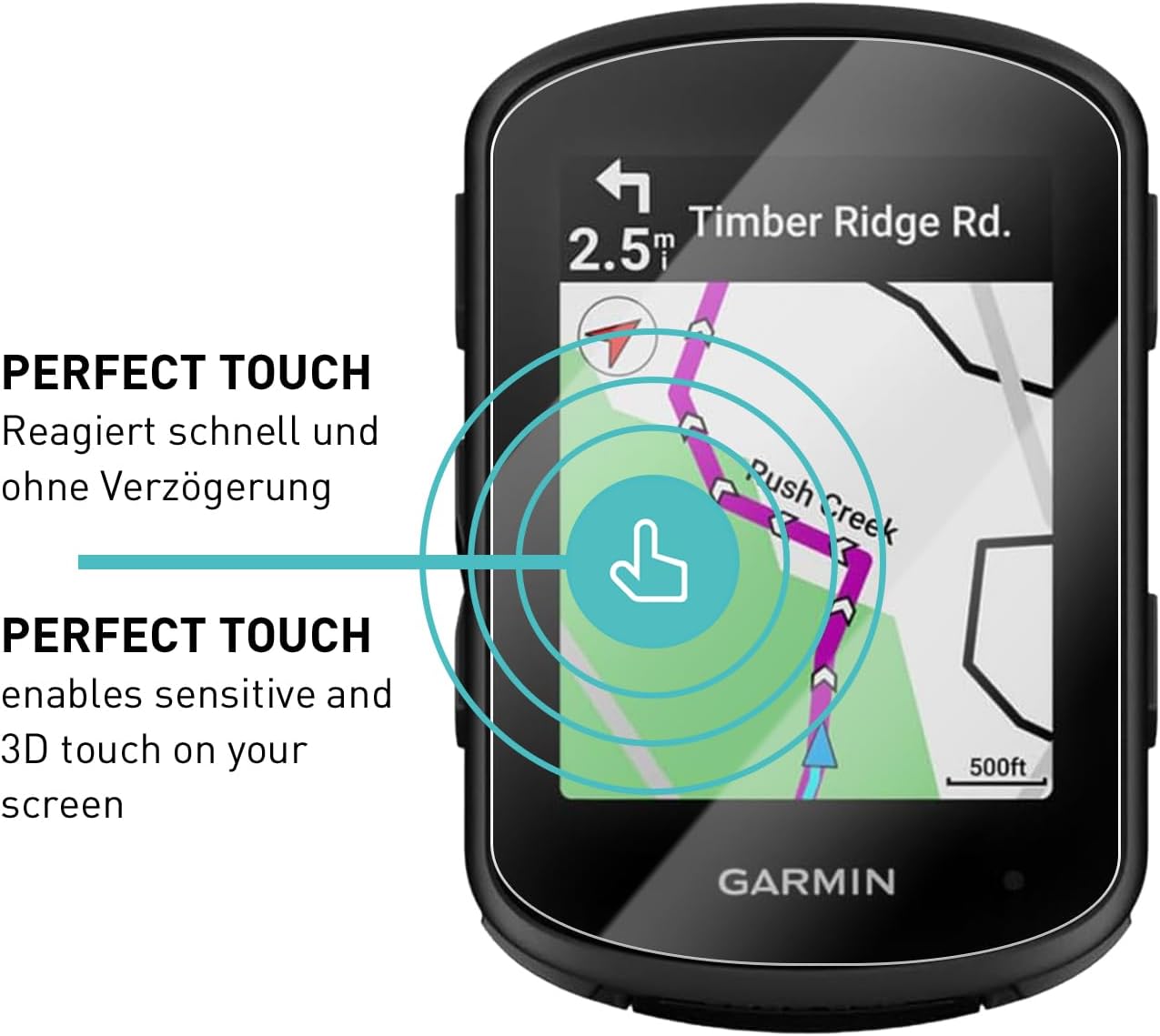 Thumbnail 3 de SmarTect Garmin Edge 540/840 Screen Protector, 3-Pack 9H Tempered Glass