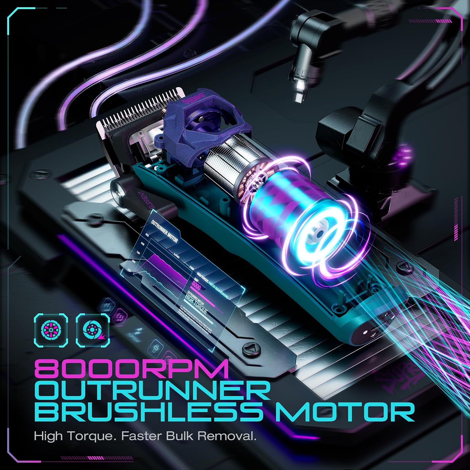 Detalle 2 de SUPRENT Hair Clippers with DLC Blade