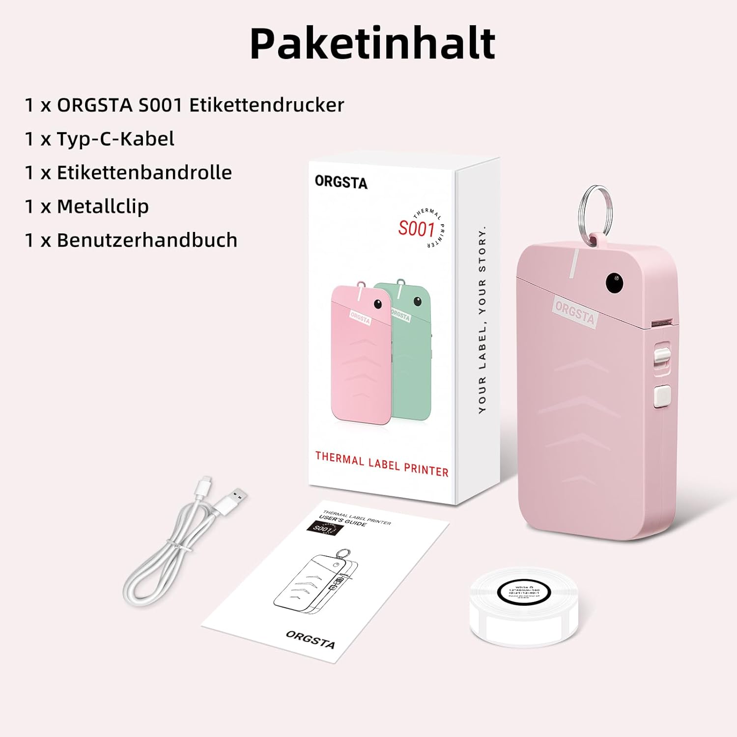Thumbnail 5 de ORGSTA S001 Etikettendrucker 2000 mAh 🖨️