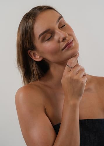 Detalle de Purelei Anxiety Balance Ring – verstellbarer Ring mit Balance-Kugel aus Edelstahl, 14K vergoldet, 18K Roségold oder Silber