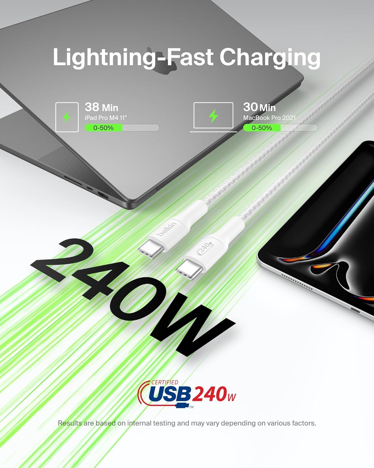 Thumbnail 1 de Belkin Eco USB‑C to USB‑C Cable 2m 240W