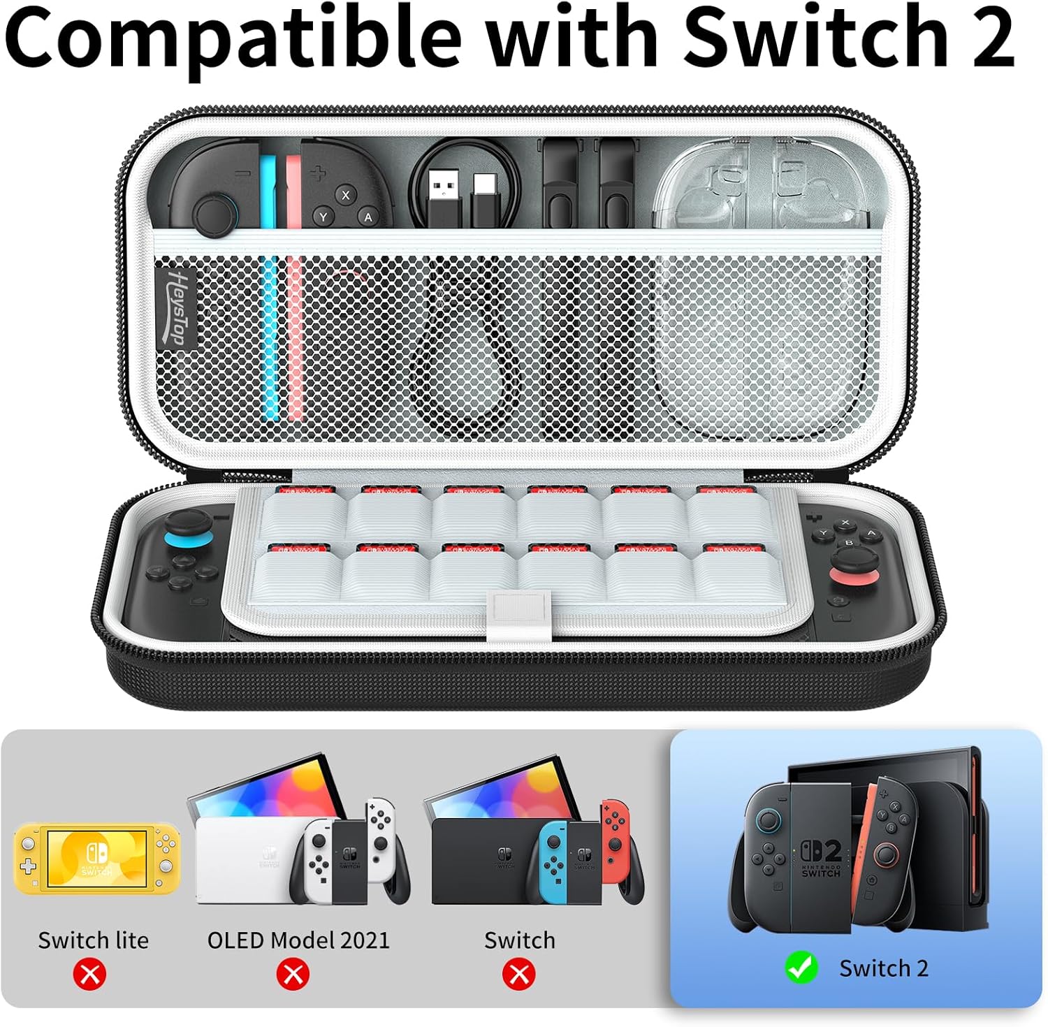 Thumbnail 1 de HEYSTOP Funda de Transporte para Nintendo Switch 2 12 ranuras
