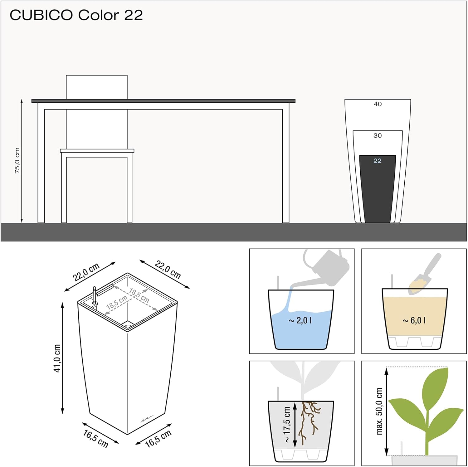 Thumbnail 3 de Lechuza Cubico Color 22 Schiefergrau