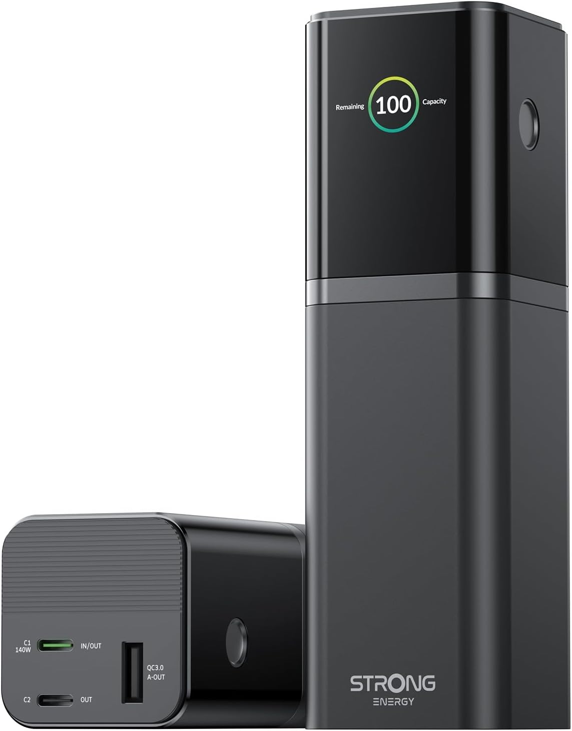 Detalle de Strong S-19 Power Bank Portatile 12000mAh: ricarica ultra-rapida 176W, display TFT e design rugged