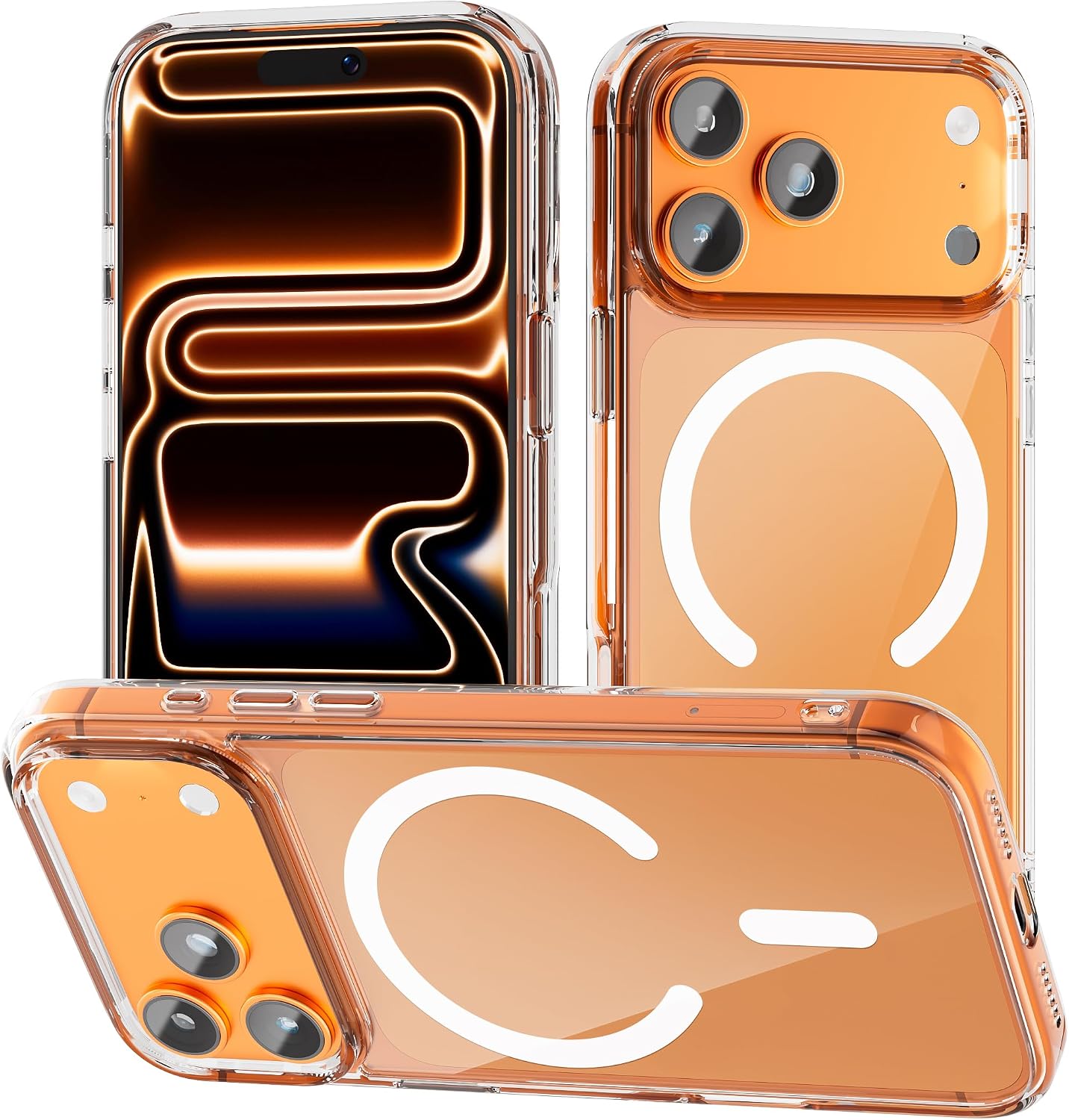 Detalle de tigratigro Cover Magnetica per iPhone 17 Pro con Mag-Safe, trasparente anti-graffio e anti-ingiallimento