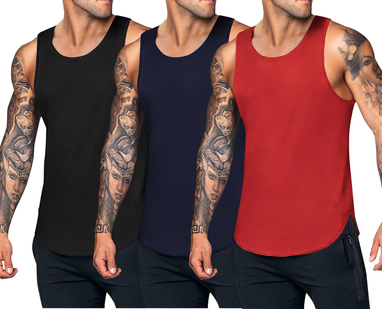 Detalle de Lot de 3 débardeurs COOFANDY pour gym ⚙