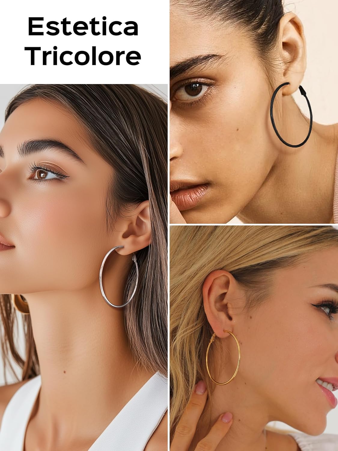 Thumbnail 6 de Prosteel Orecchini Cerchio Argento Oro 14K Placcato