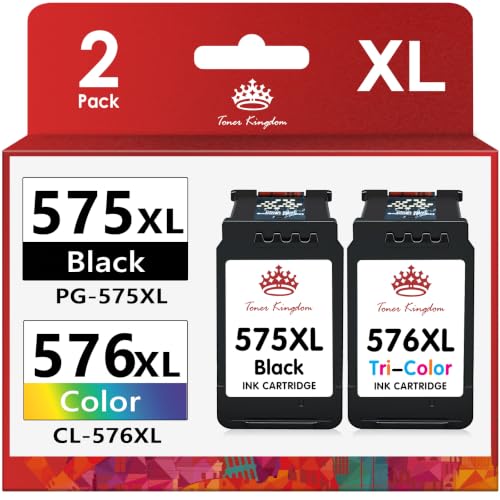 Detalle de Toner Kingdom 575XL/576XL kompatible Tintenpatronen für Canon Drucker (575/576)