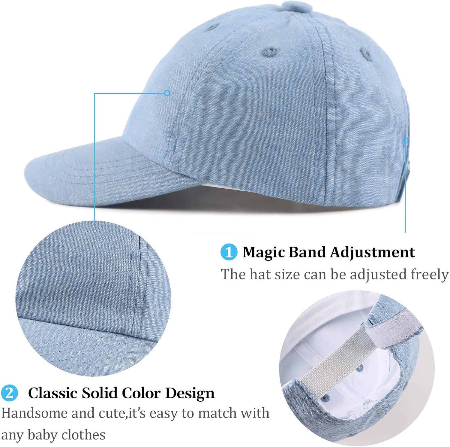 Thumbnail 2 de Pesaat Baby Schirmmütze Junge – UV-Schutz Baseballcap aus Baumwolle, verstellbar
