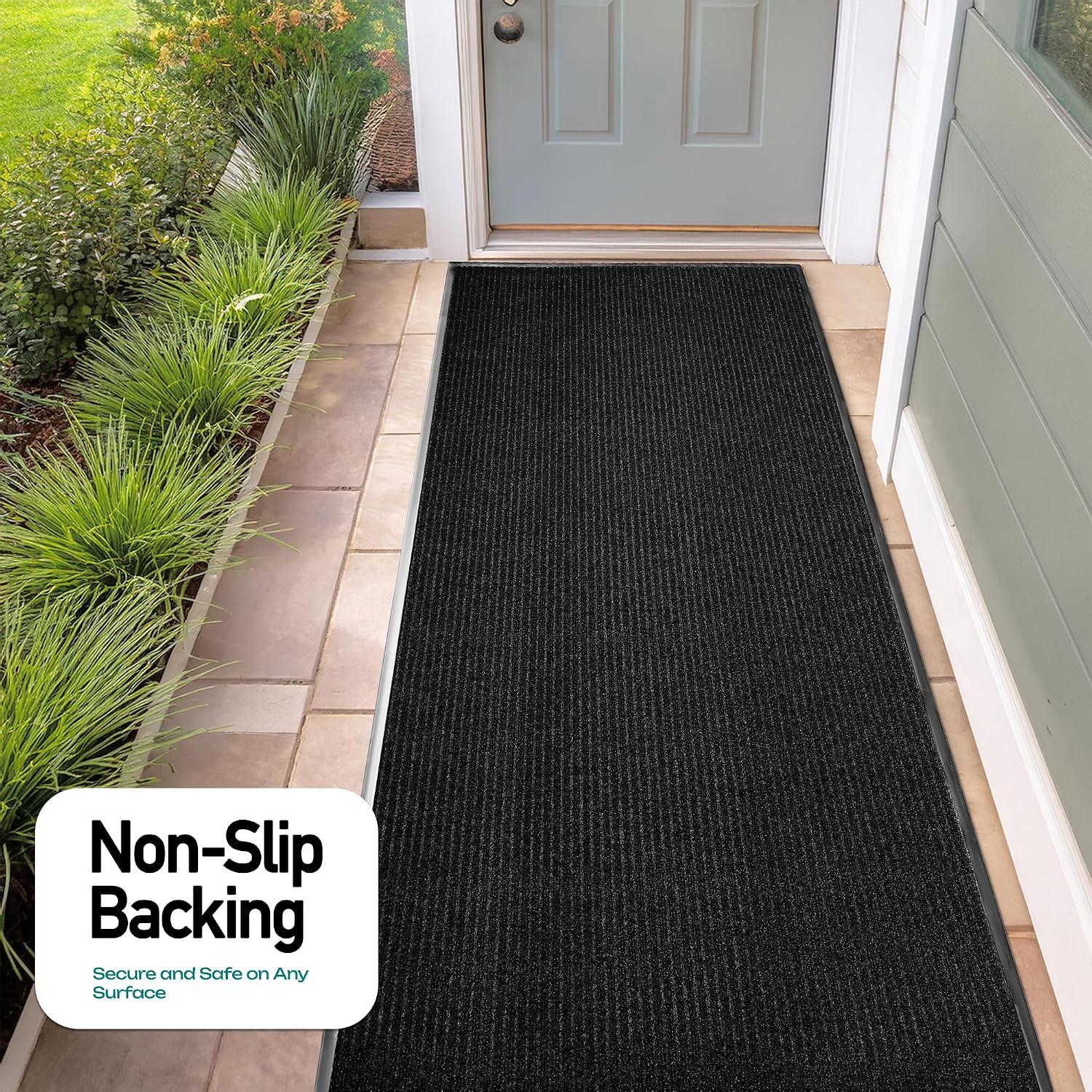 Detalle 2 de MaxMat Commercial Grade Entry Mat, 3 x 10 Feet (Black) – Heavy Duty Indoor/Outdoor