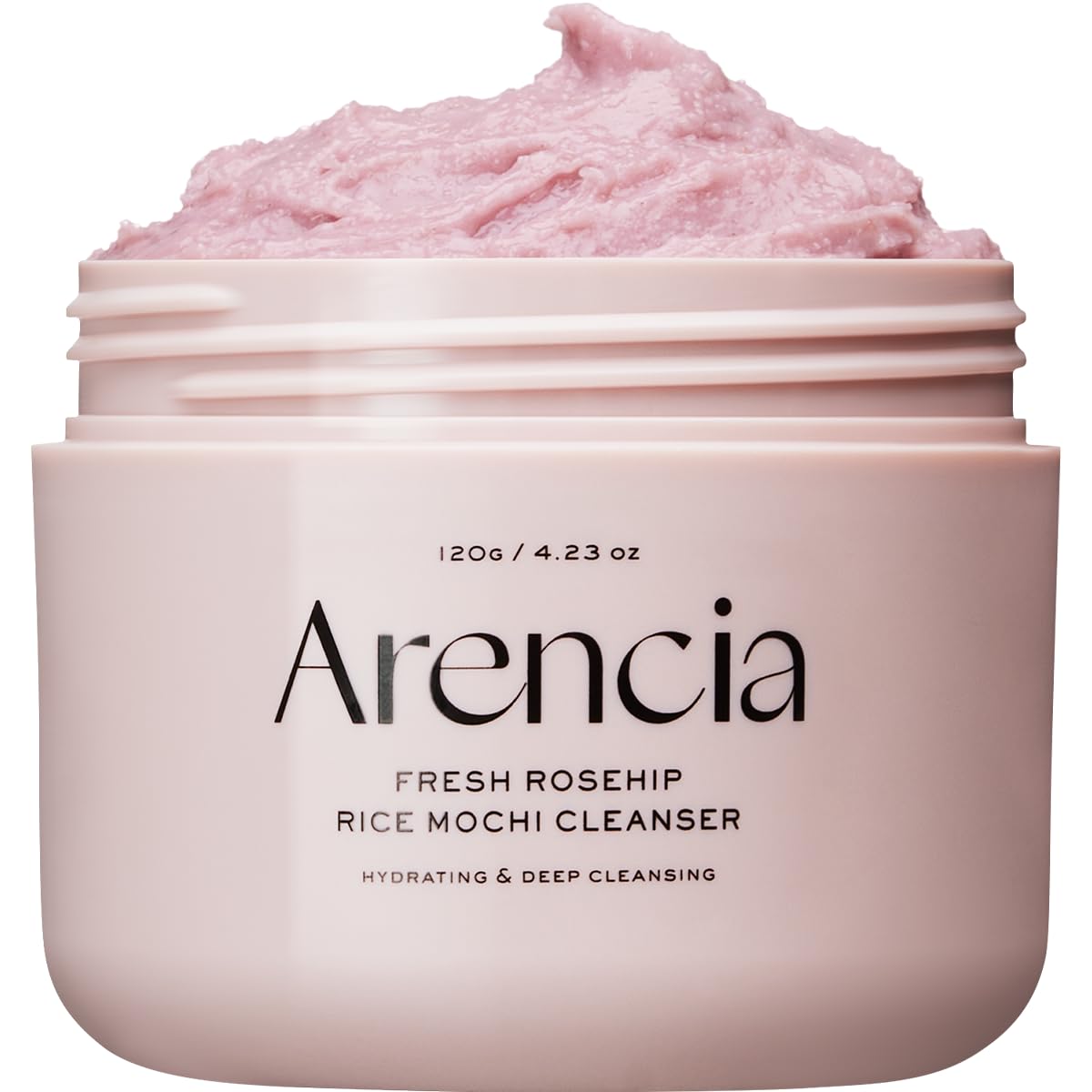 Detalle de ARENCIA Rosehip Brightening Rice Mochi Face Cleanser & Daily Scrub (4.23oz) — Moisturizing exfoliating daily wash