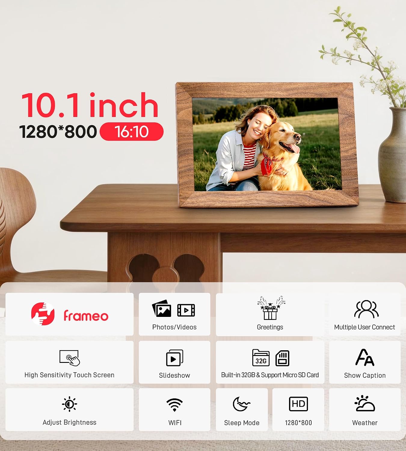 Thumbnail 5 de Frameo 10.1" Digital Picture Frame 32GB
